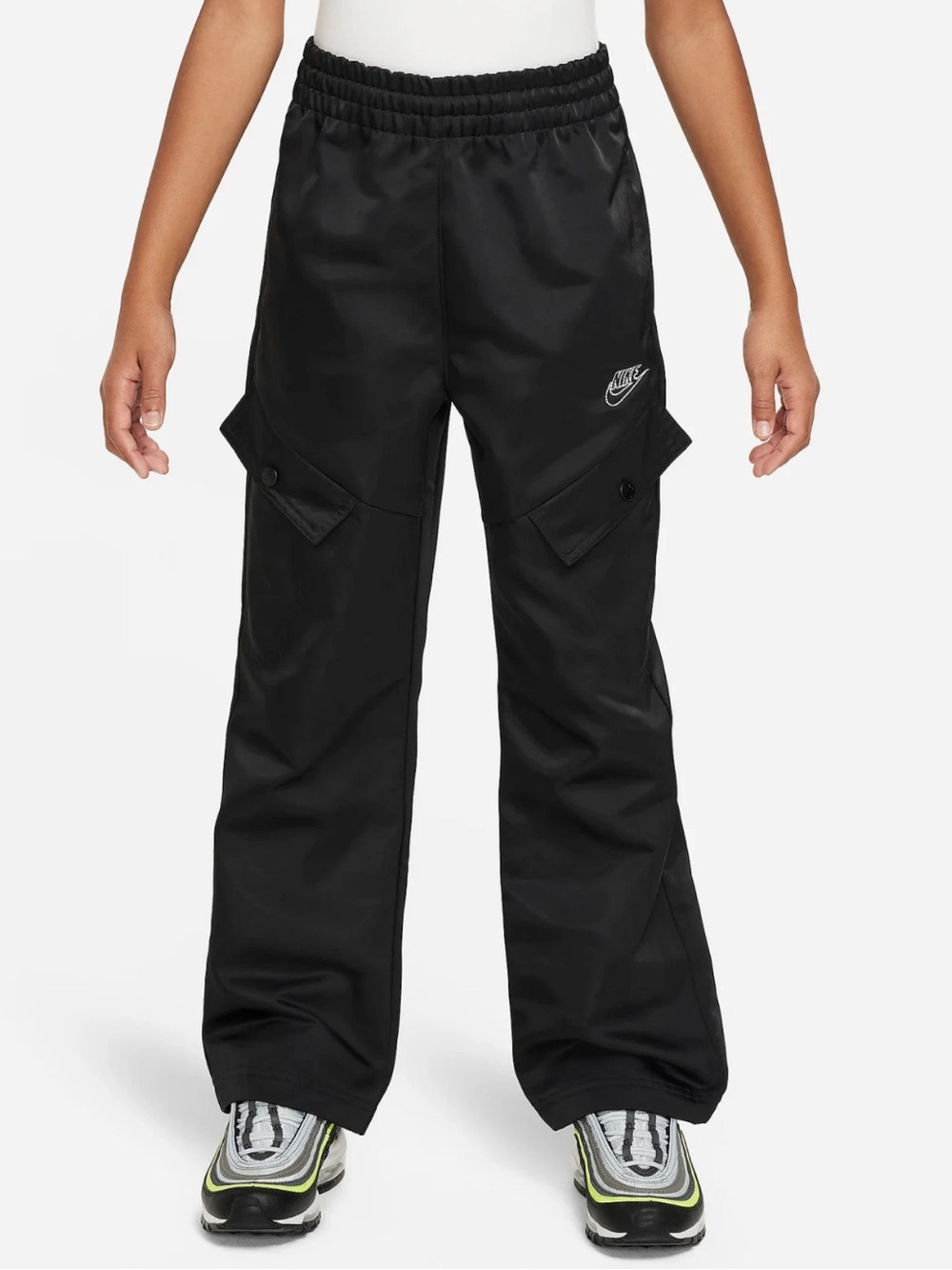 Nike Sportswear Water-repellent Big Kids Girls Pants Black